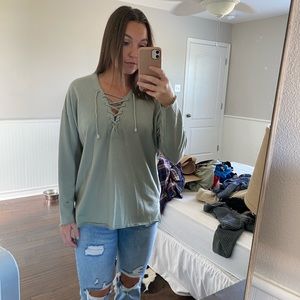 Green pullover